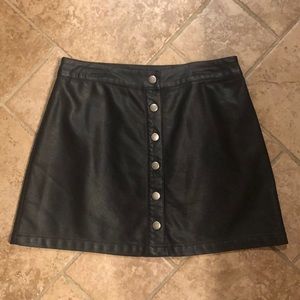 Faux Leather Skirt